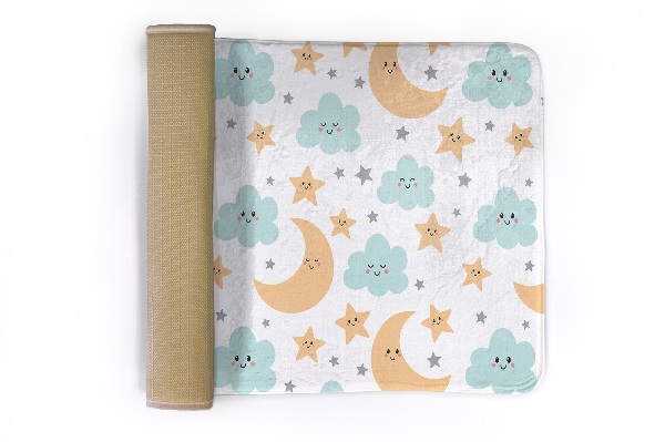 Tapis Lune et nuages