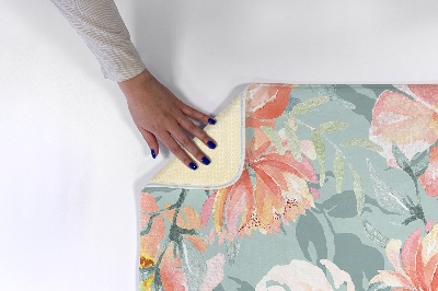 Tapis Motif floral avec des fleurs pastel