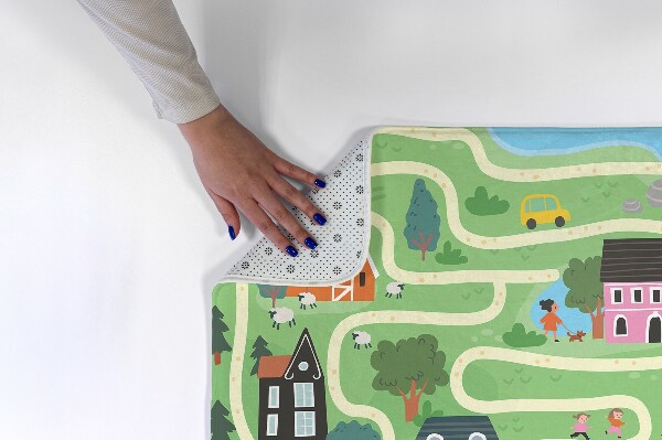 Tapis Motif de ville avec routes et bâtiments