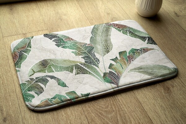 Tapis Feuilles tropicales dans les tons verts