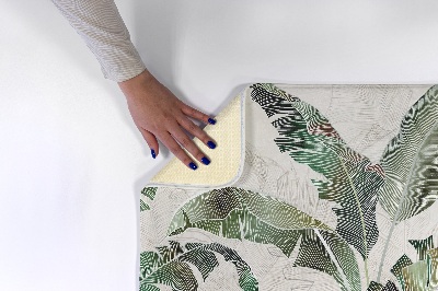 Tapis Feuilles tropicales dans les tons verts