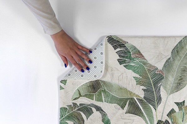 Tapis Feuilles tropicales dans les tons verts