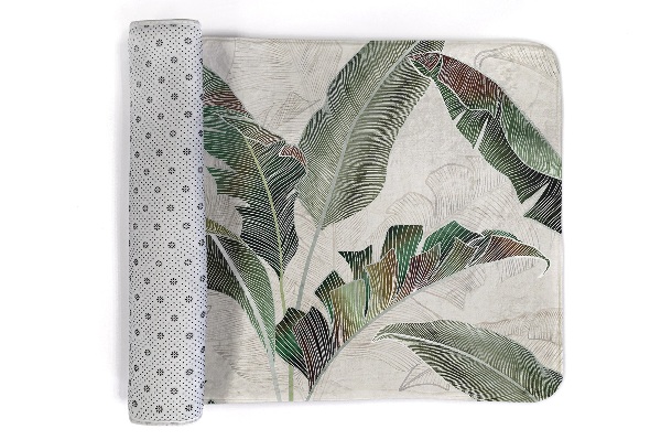 Tapis Feuilles tropicales dans les tons verts