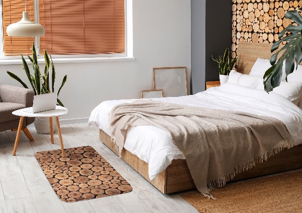 Petit tapis Coupes transversales de troncs d'arbres