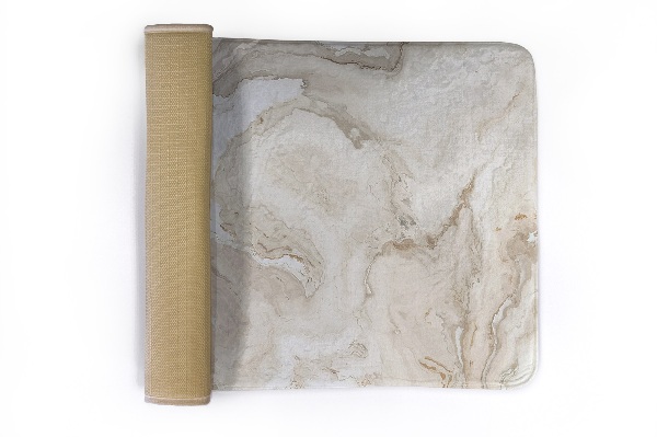 Petit tapis Motif de marbre dans les tons de beige