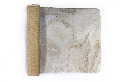 Petit tapis Motif de marbre dans les tons de beige