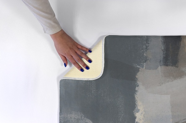 Petit tapis Motifs géométriques abstraits dans des couleurs sourdes