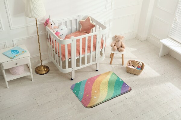Petit tapis Vagues aux couleurs de l'arc-en-ciel