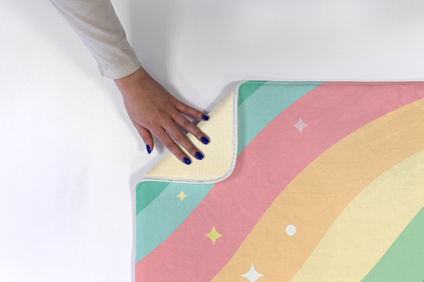 Petit tapis Vagues aux couleurs de l'arc-en-ciel