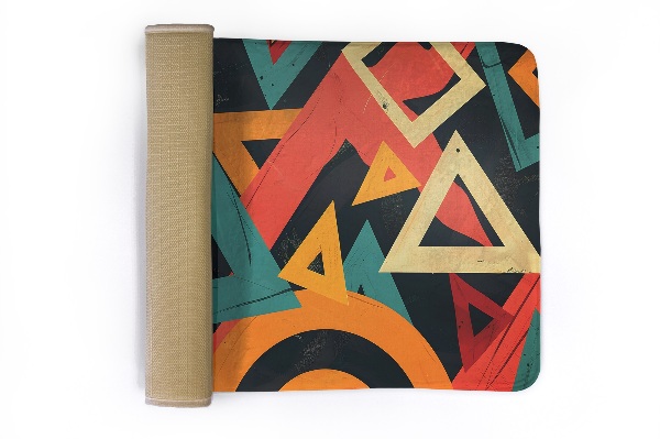 Petit tapis Triangles et formes géométriques colorés
