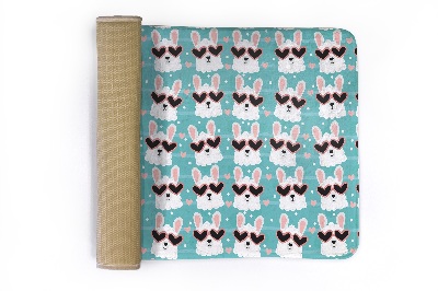 Petit tapis lamas en lunettes