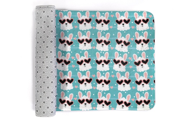 Petit tapis lamas en lunettes