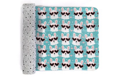 Petit tapis lamas en lunettes