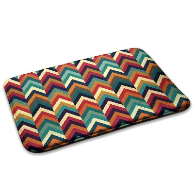 Petit tapis Zigzag coloré en chevron