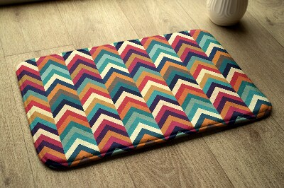 Petit tapis Zigzag coloré en chevron