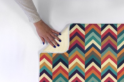 Petit tapis Zigzag coloré en chevron