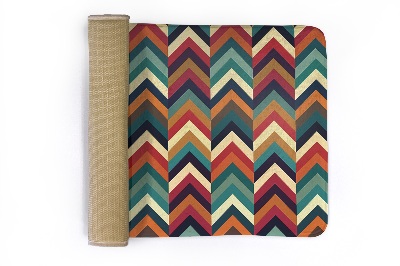 Petit tapis Zigzag coloré en chevron