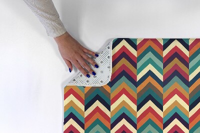 Petit tapis Zigzag coloré en chevron