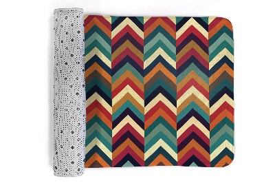 Petit tapis Zigzag coloré en chevron