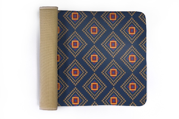 Petit tapis Motif géométrique ethnique en zigzag.