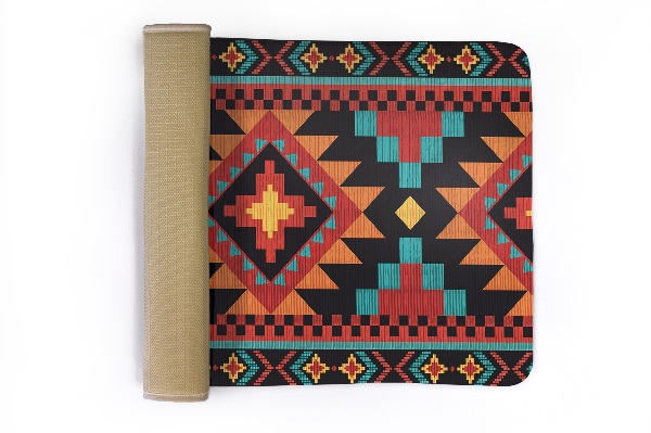 Petit tapis Motif géométrique de style aztèque