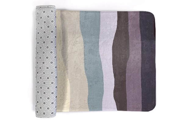 Petit tapis Motif safari avec zèbre, éléphant et girafe.