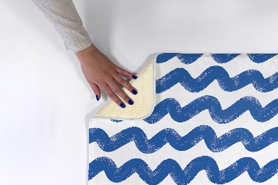 Petit tapis Vagues bleues