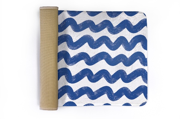 Petit tapis Vagues bleues