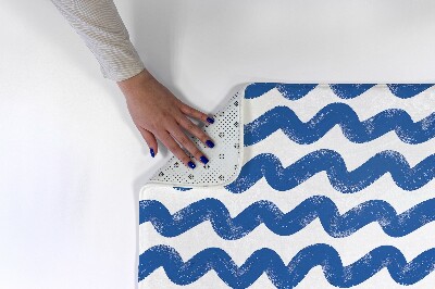 Petit tapis Vagues bleues