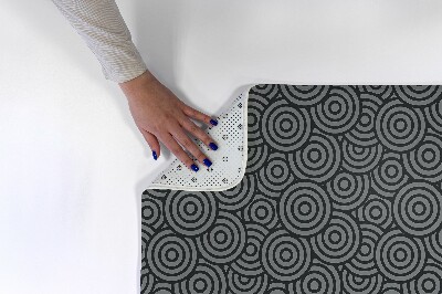 Petit tapis Cercles concentriques dans les tons gris