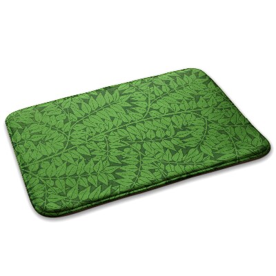 Petit tapis Feuilles sur fond vert