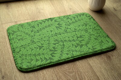 Petit tapis Feuilles sur fond vert