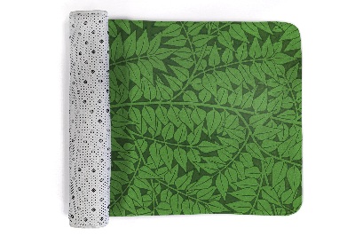 Petit tapis Feuilles sur fond vert