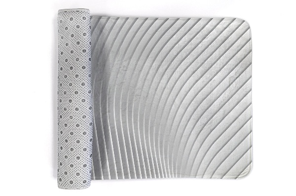 Petit tapis Lignes blanches ondulées