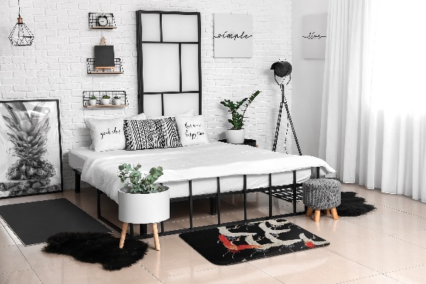Petit tapis Grues sur tissu