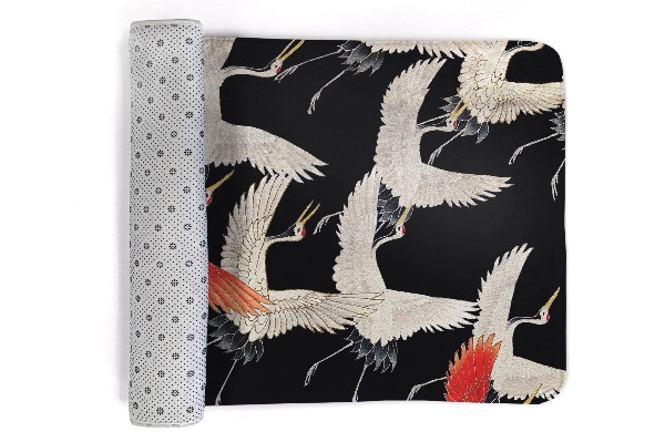 Petit tapis Grues sur tissu