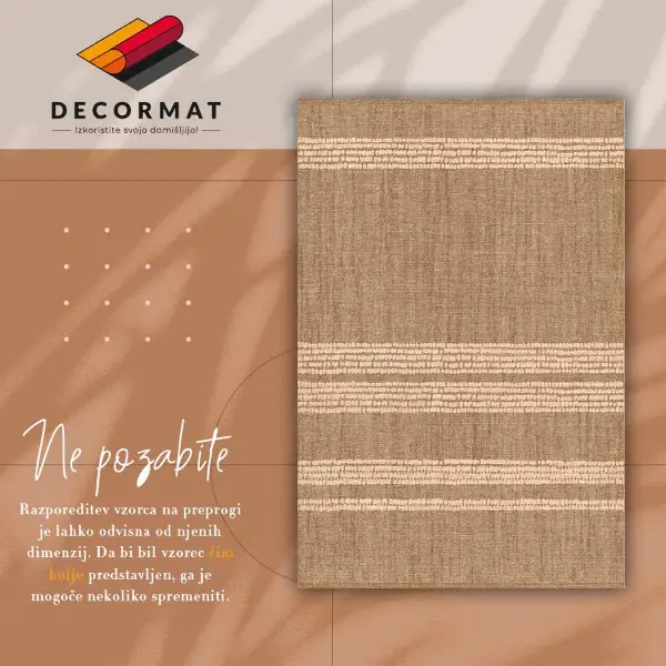 Tapis vinyle Beige dans une lignée