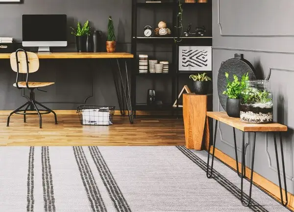 Tapis vinyle Gris dans les lignes