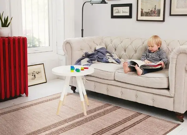 Tapis vinyle brun