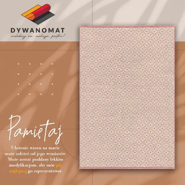 Tapis vinyle Motif oriental rose