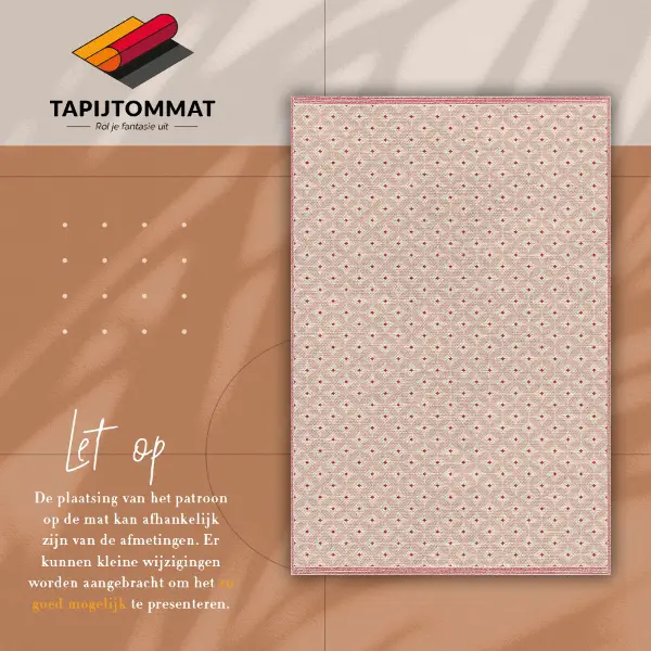 Tapis vinyle Motif oriental rose
