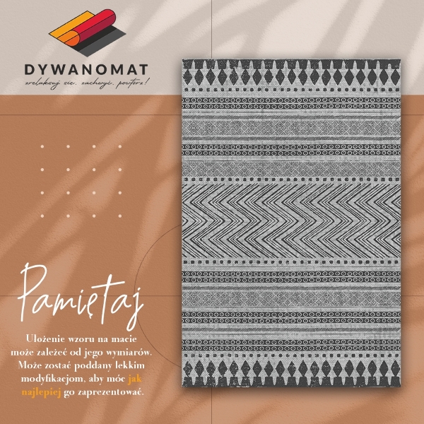 Tapis vinyle Bandes et zigzags