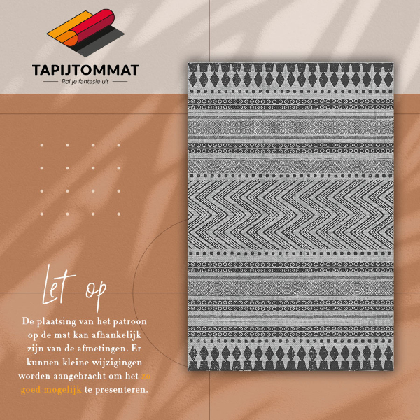 Tapis vinyle Bandes et zigzags
