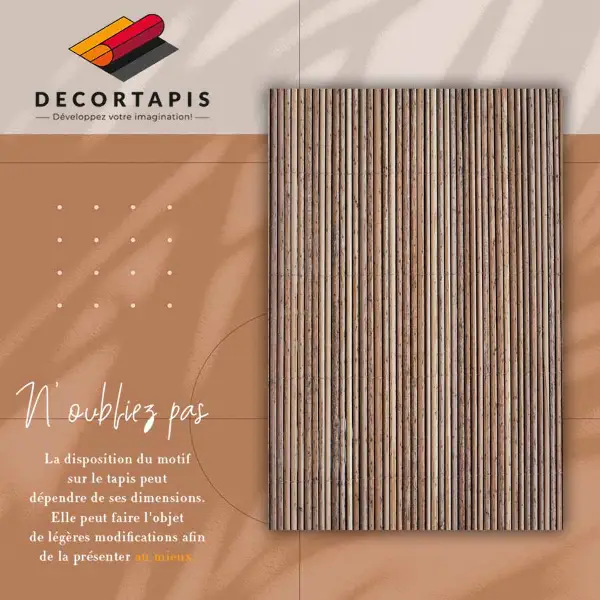 Tapis vinyle Tapis de bambou