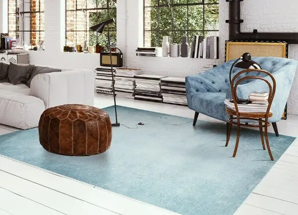 Tapis vinyle Béton bleu