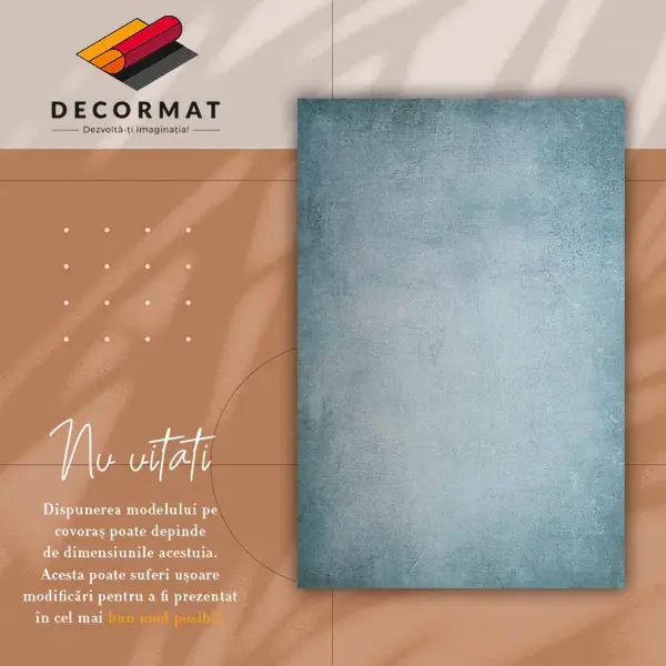 Tapis vinyle Béton bleu