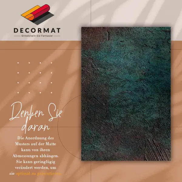Tapis vinyle Béton brun vert