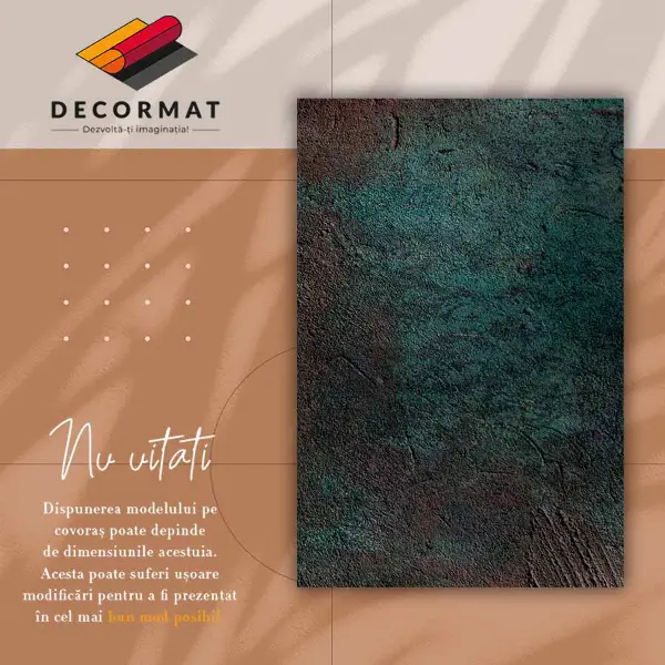 Tapis vinyle Béton brun vert