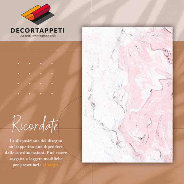 Tapis en vinyle Marbre blanc et rose