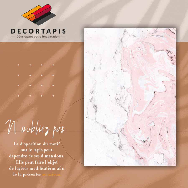 Tapis en vinyle Marbre blanc et rose